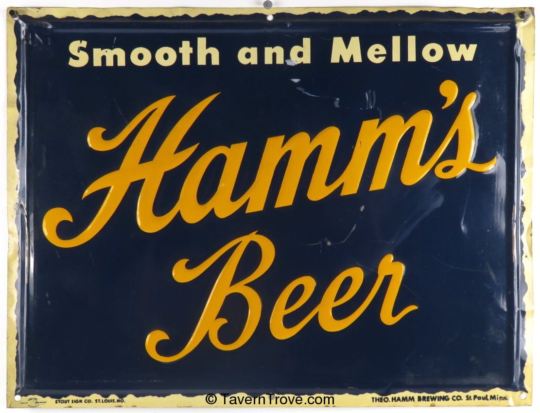 Hamm's Beer Embossed Tin Sign