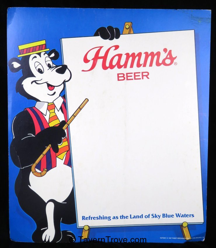 Hamm's Beer POP Easel Back