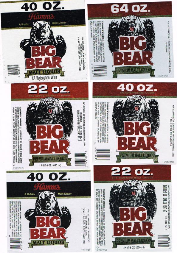 Hamm's Big Bear Beer (Lot of 15)