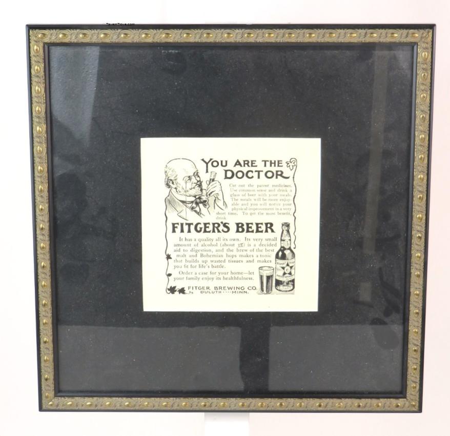 Hamm's Master Brew Framed Ad From Book