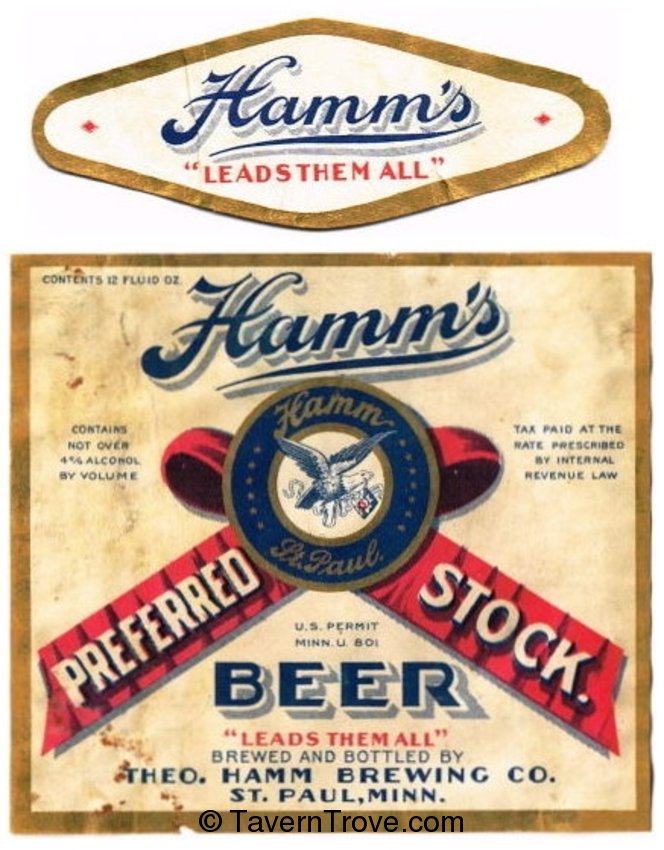 Hamm's Preferred Stock Beer