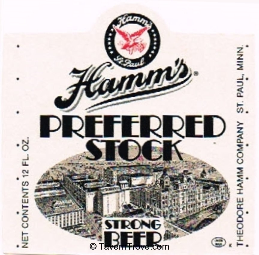 Hamm's Preferred Stock Beer 