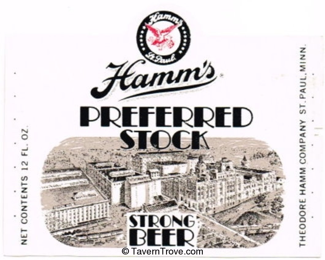 Hamm's Preferred Stock Beer