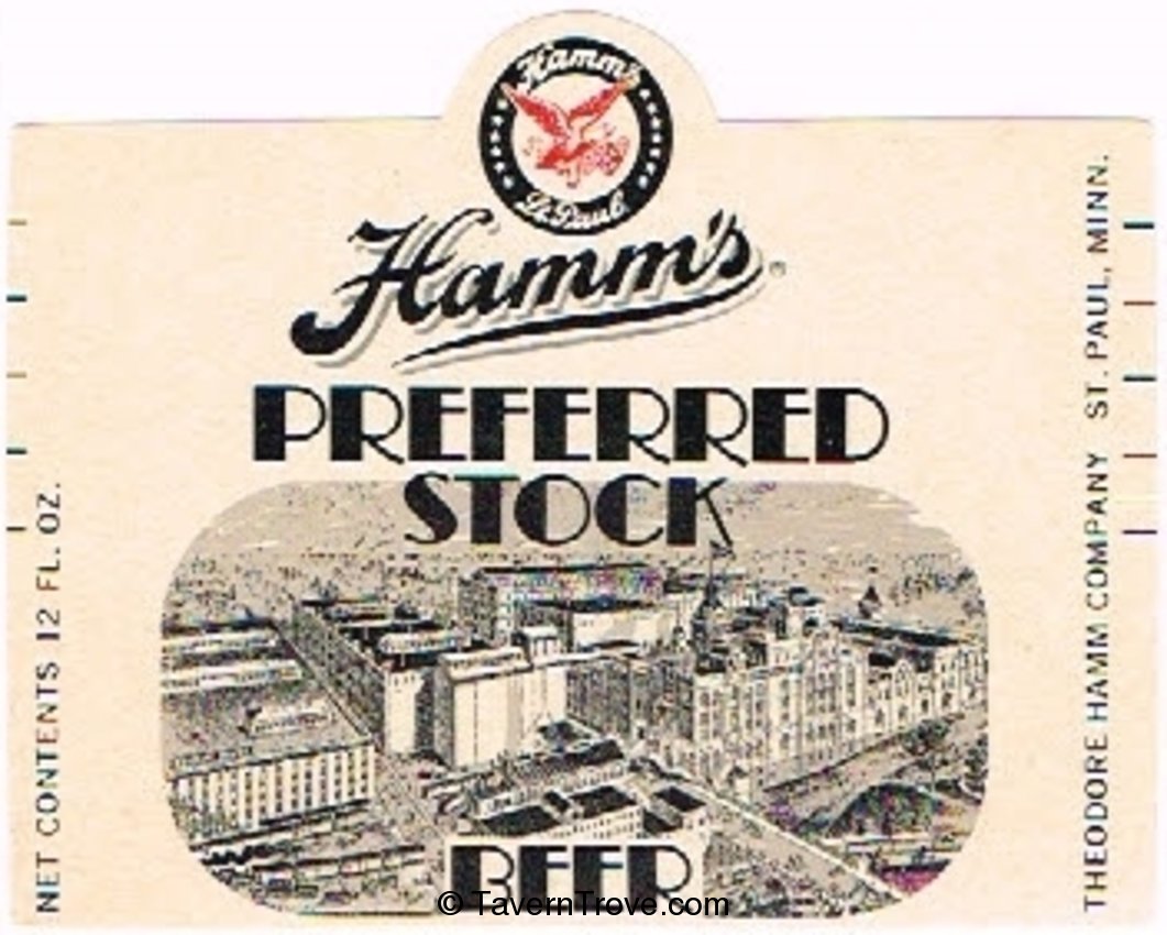 Hamm's Preferred Stock Beer