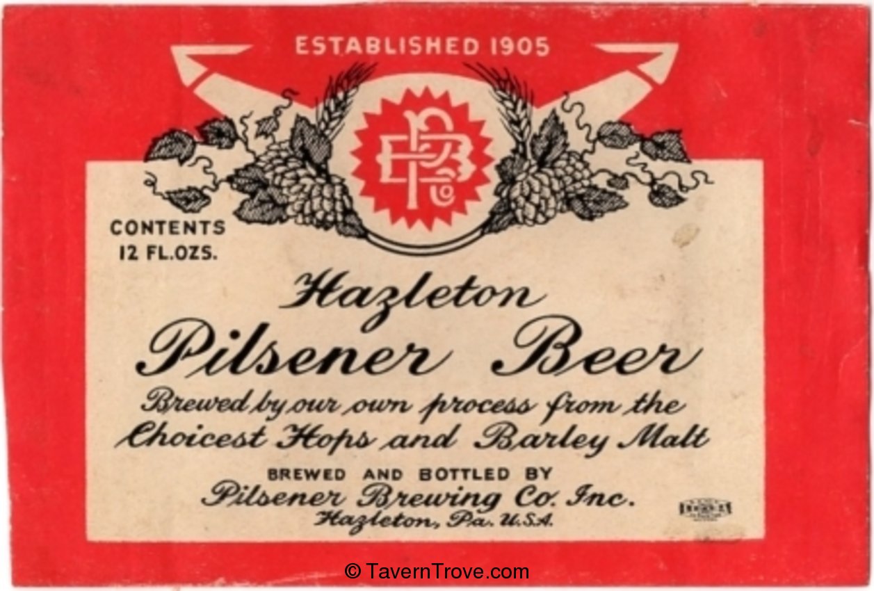 Hazleton Pilsener Beer