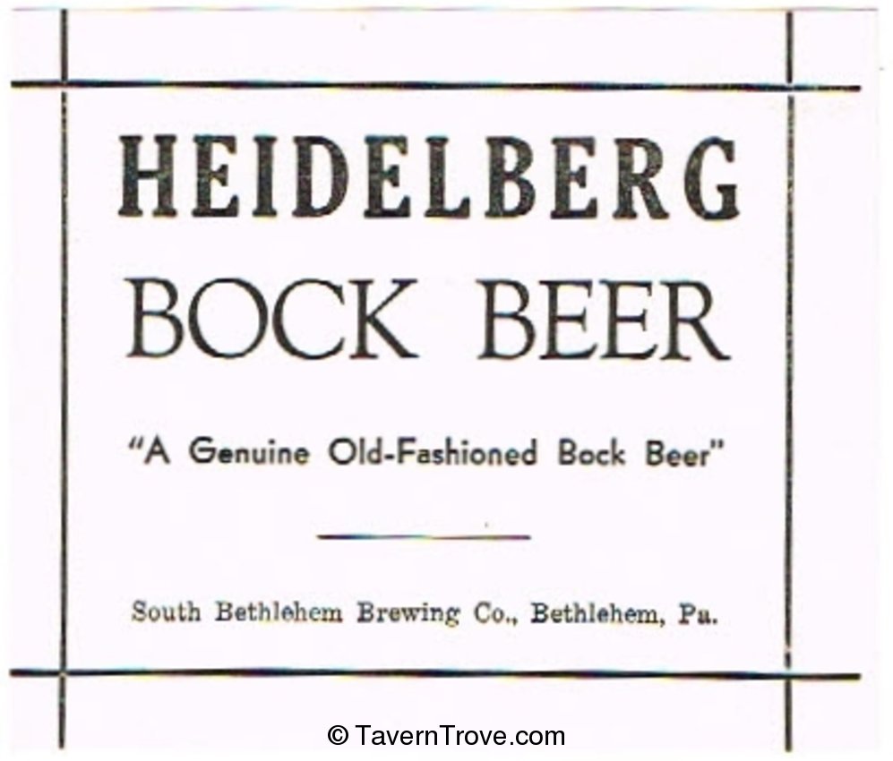 Heidelberg Bock Beer (Light Blue)