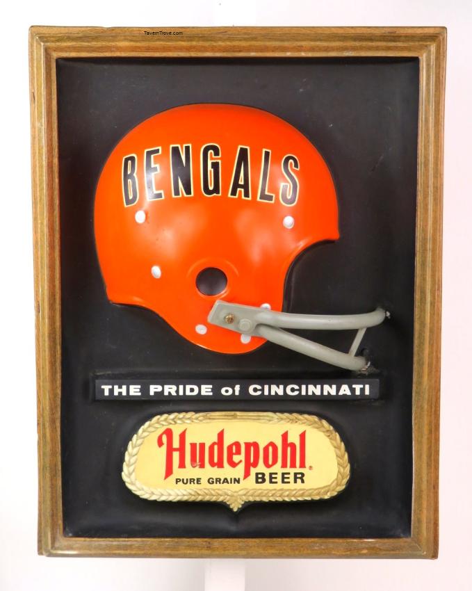 Hudepohl Beer Cincinnati Bengals Football Helmet