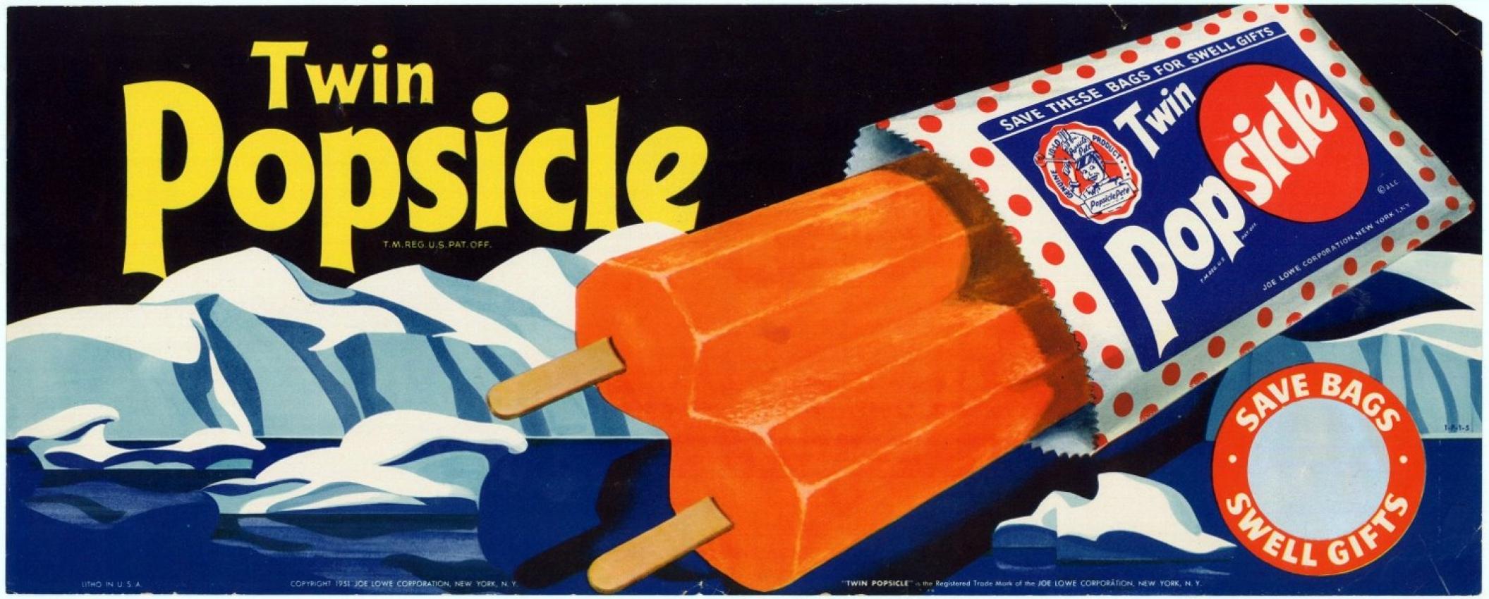 Joe Lowe Co. Twin Popsicle Paper