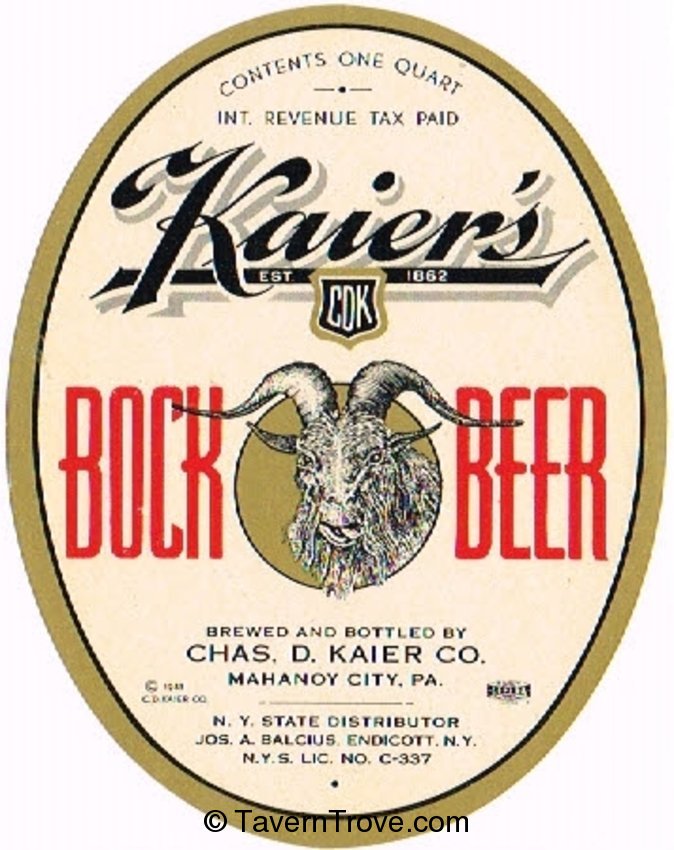 Kaier's Bock Beer