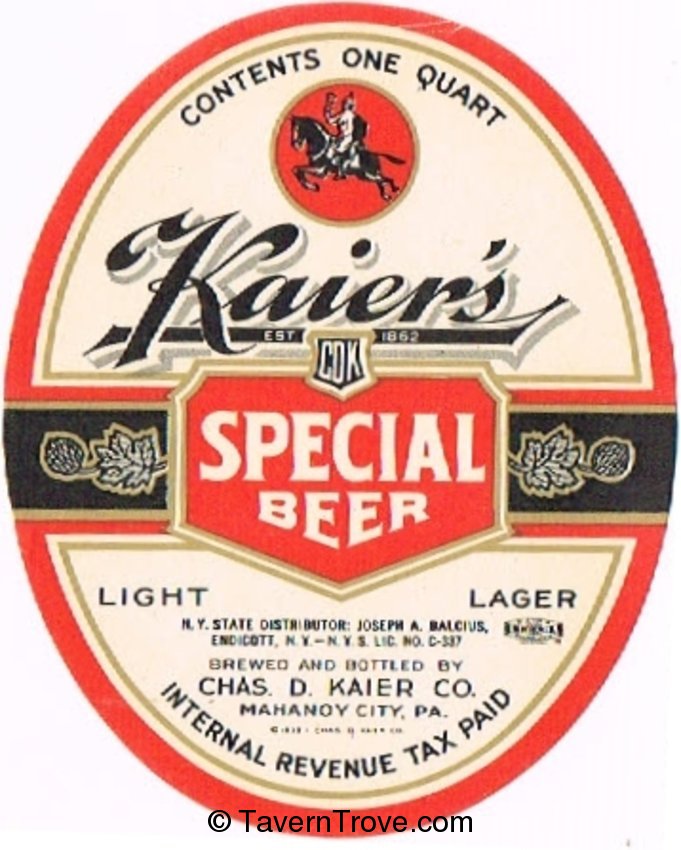 Kaier's Special Beer