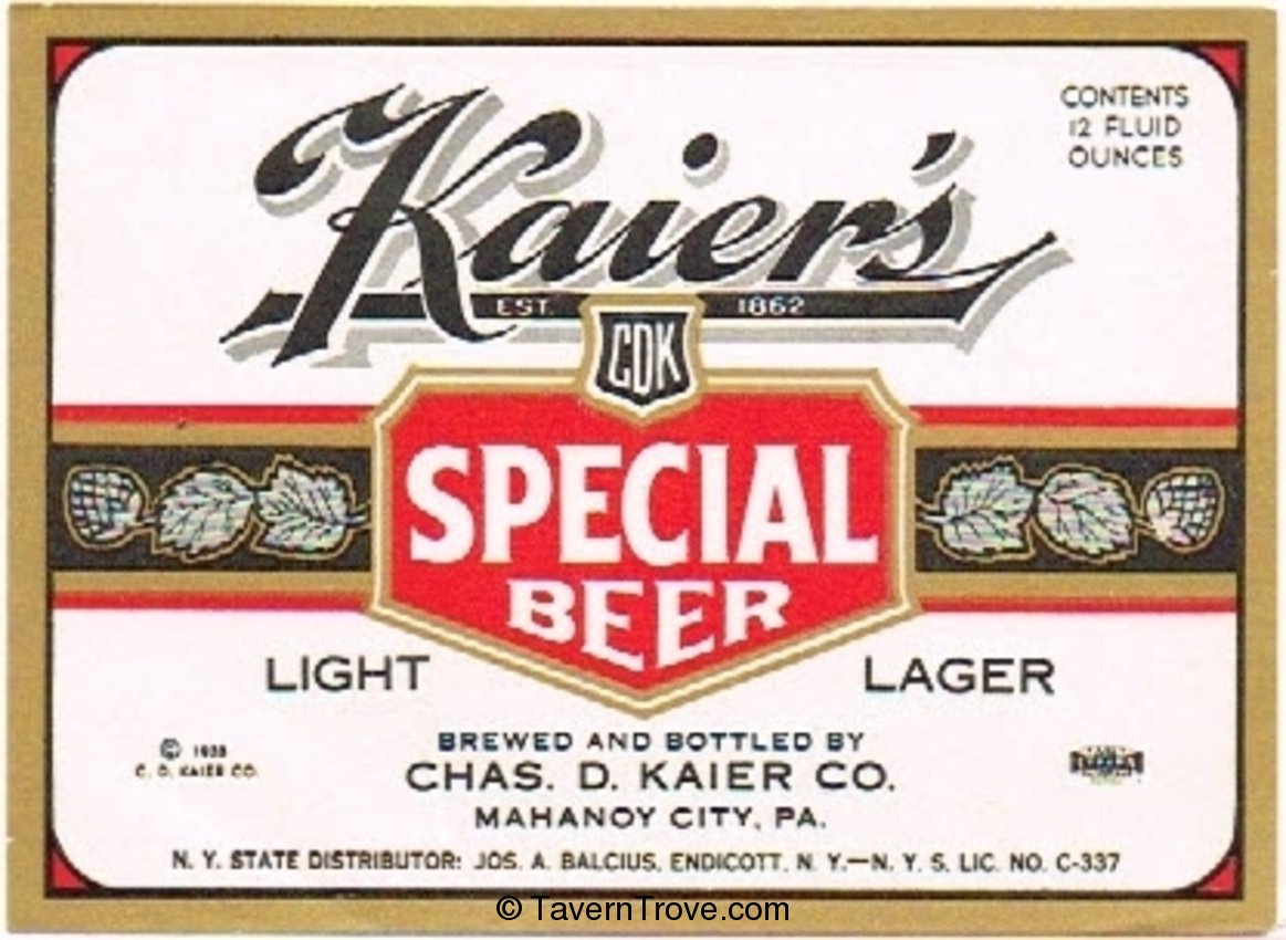 Kaier's Special Beer