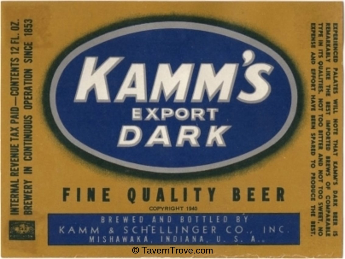 Kamm's Export Dark Beer