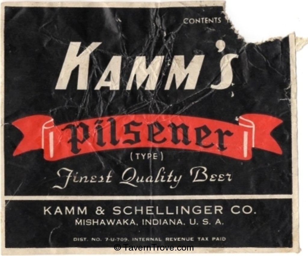 Kamm's Pilsener Beer