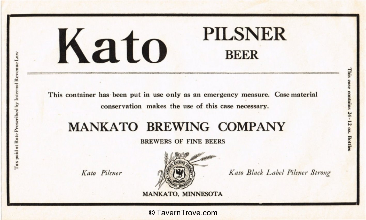 Kato Pilsner Beer