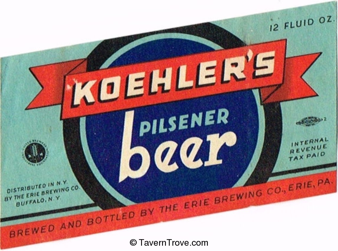 Koehler's Pilsener Beer