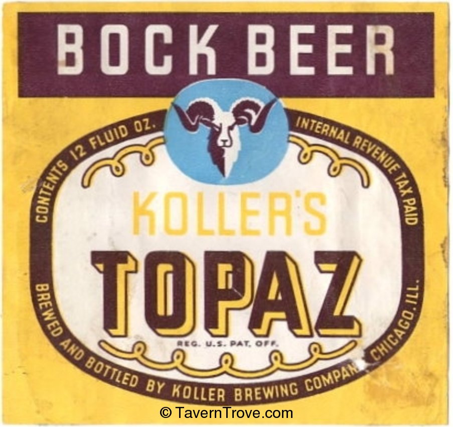 Koller's Topaz Bock Beer