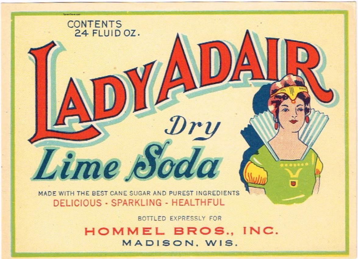 Lady Adair Lime Soda Hommel Bros Madison Wisconsin