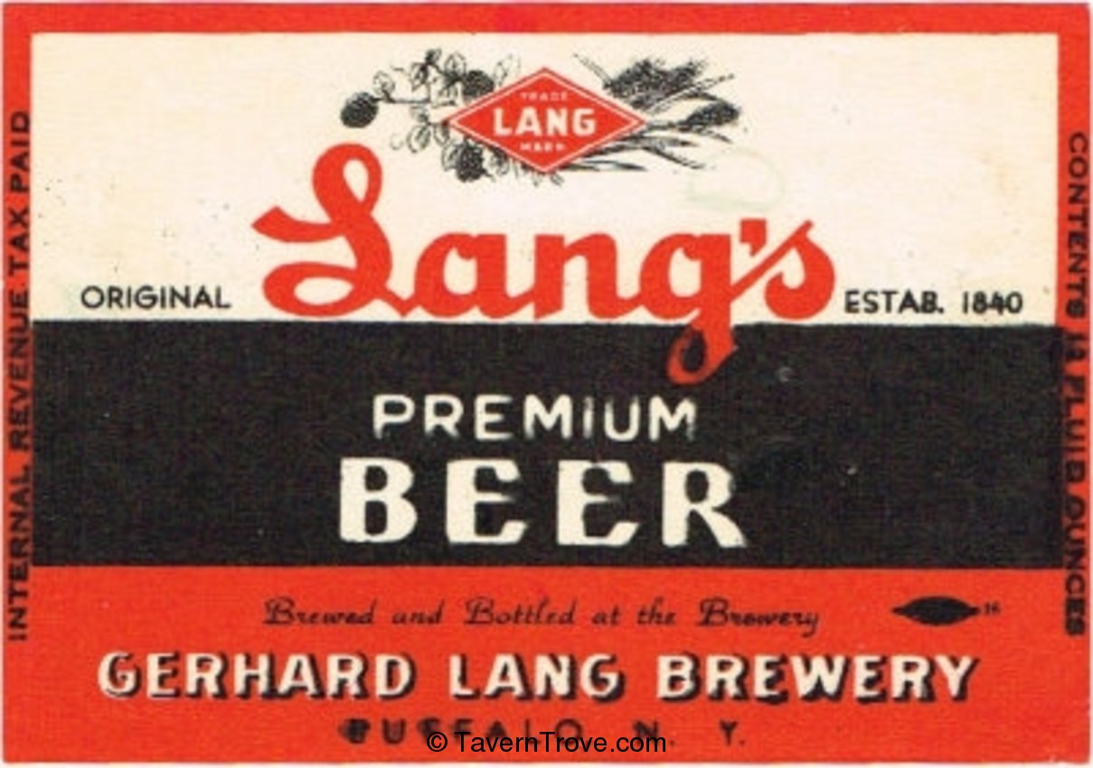 Lang's Premium Beer