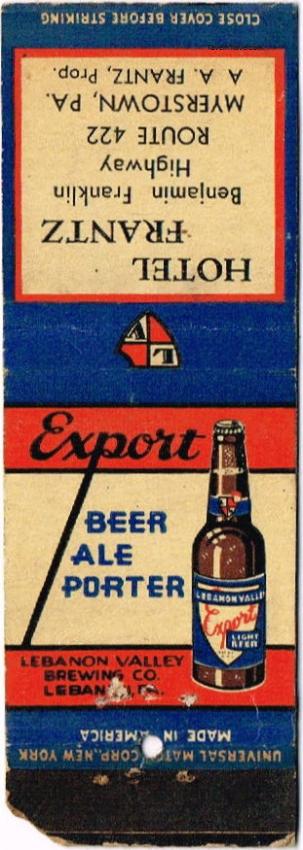 Lebanon Valley Export Beer/Ale/Porter Dupe