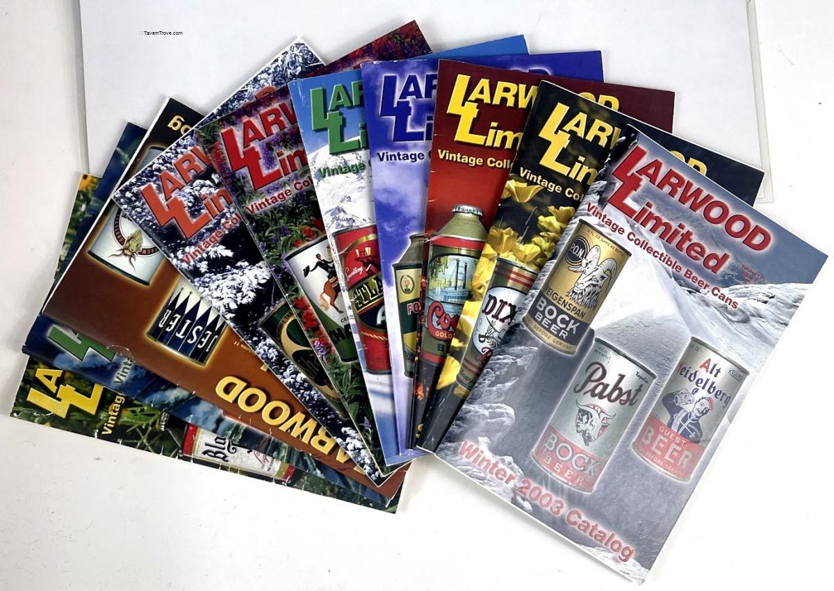 Lot of 10 Larwood Limited Beer Can Price Guides