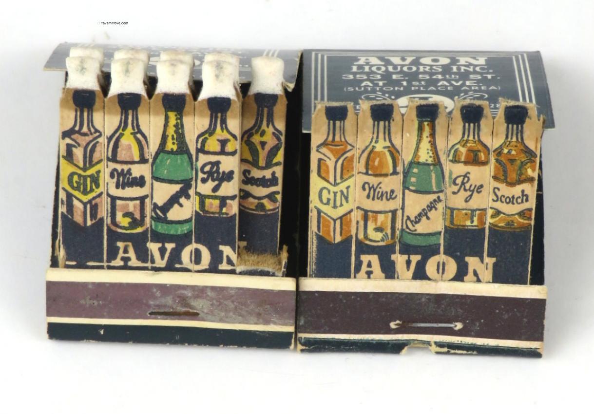 Lot of 2 Avon Liquors Incomplete Feature Matchcovers Toronto Canada