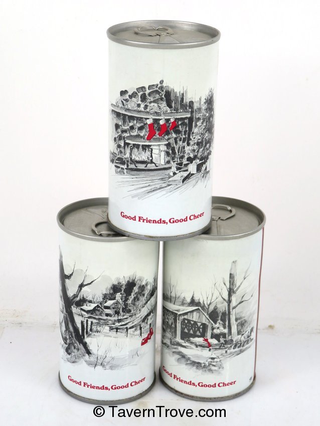 Lot of 3 Iron City Christmas Beer Cans