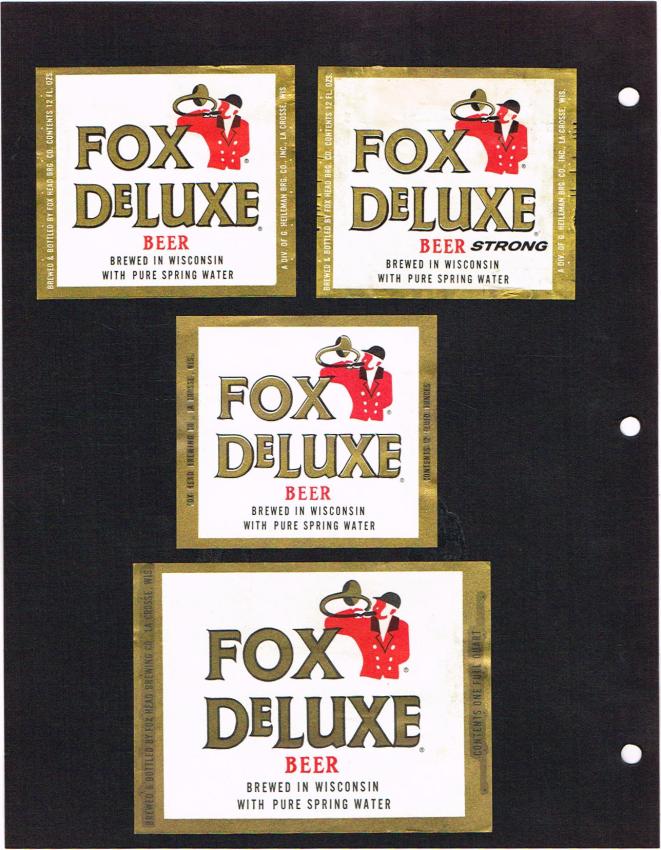 Lot of 4 Fox DeLuxe Beer