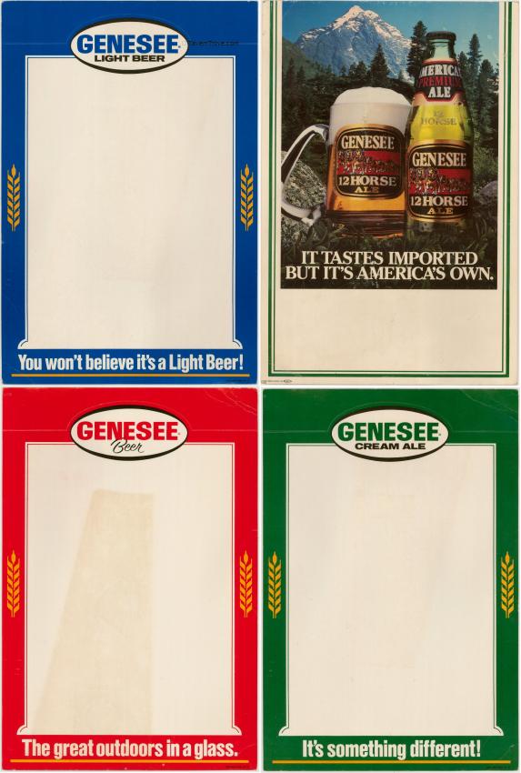 Lot of 4 Genesee Beer Easel Back Signs