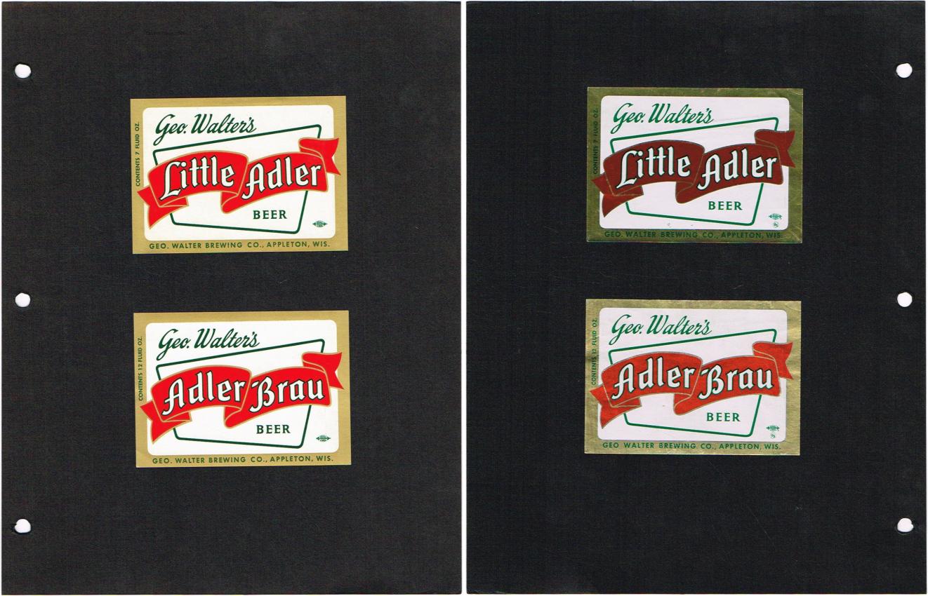 Lot of 4 Geo. Walter's Little Adler Beer