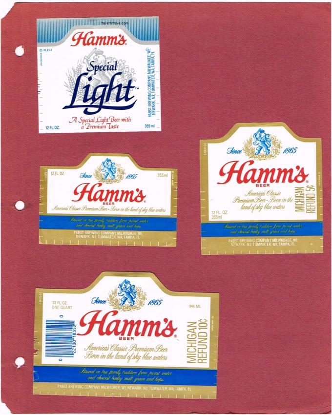 Lot of 4 Hamm's Beer