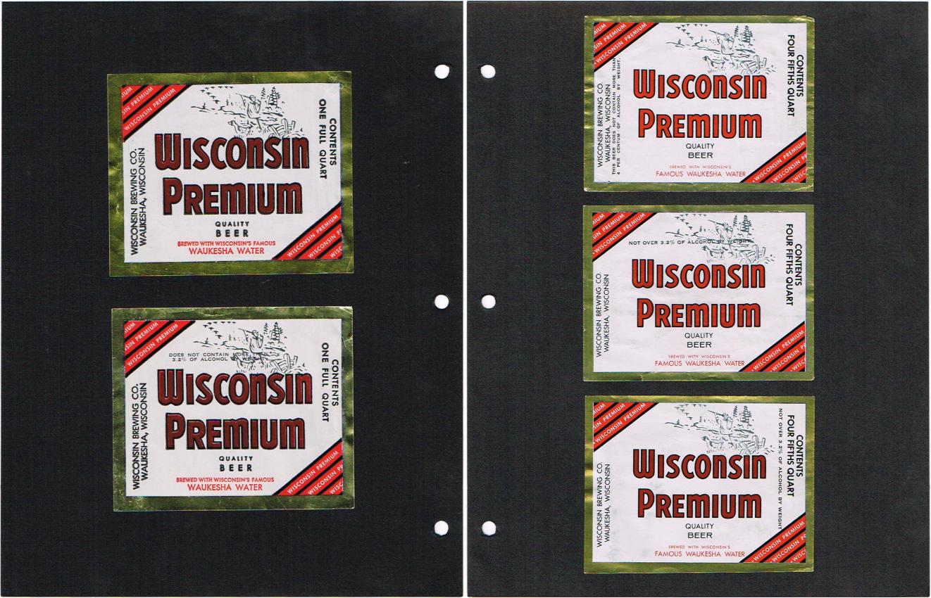 Lot of 5 Wisconsin Premium Beer