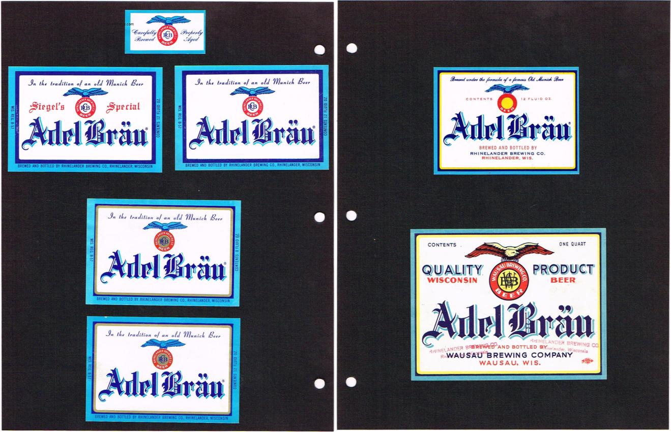 Lot of 7 Adel Brau Beer