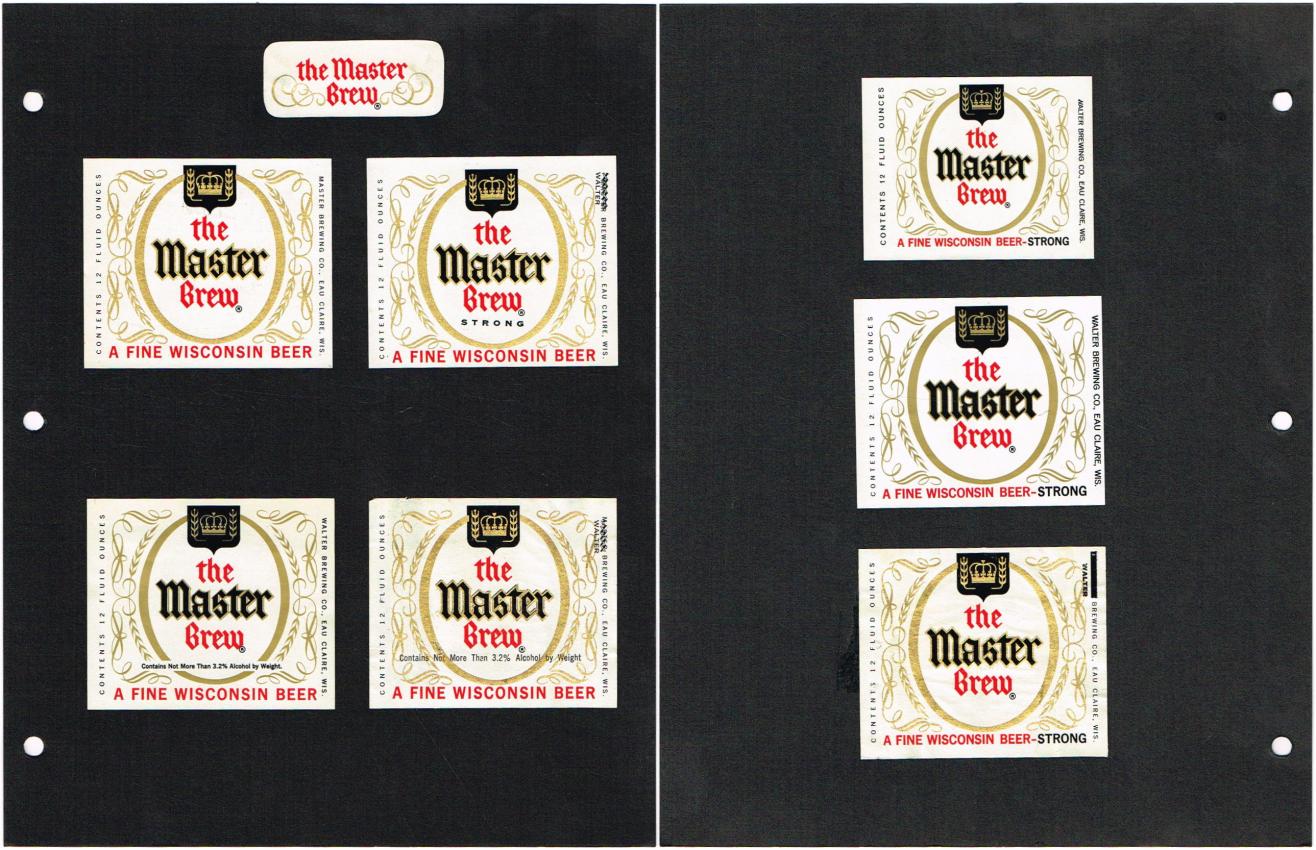 Lot of 8 Walter's Master Brew Beer