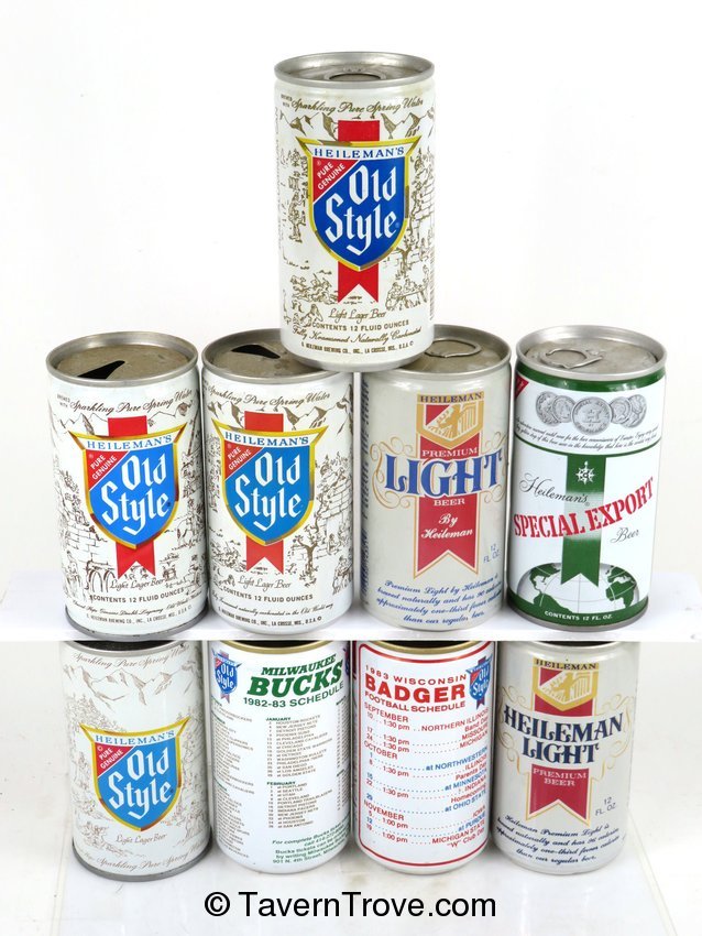 Lot of 9 Heileman's Old Style Beer Cans