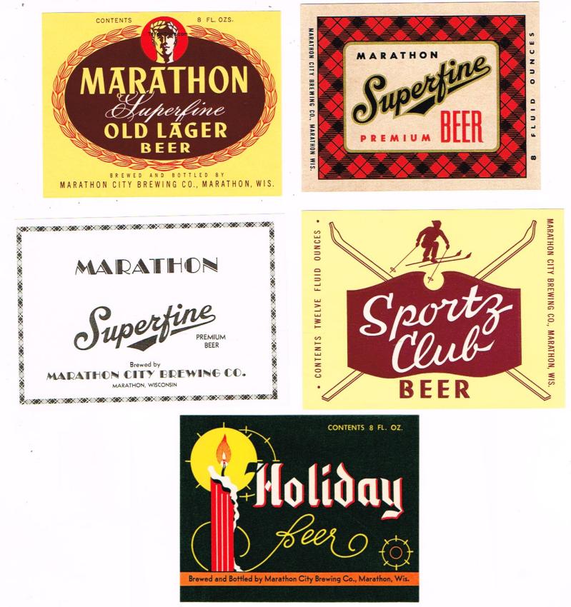 Lot of Five Beer Labels