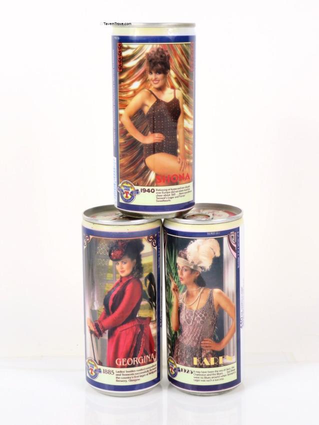 Lot Of Three Tennent's Beer Retro Girl Set