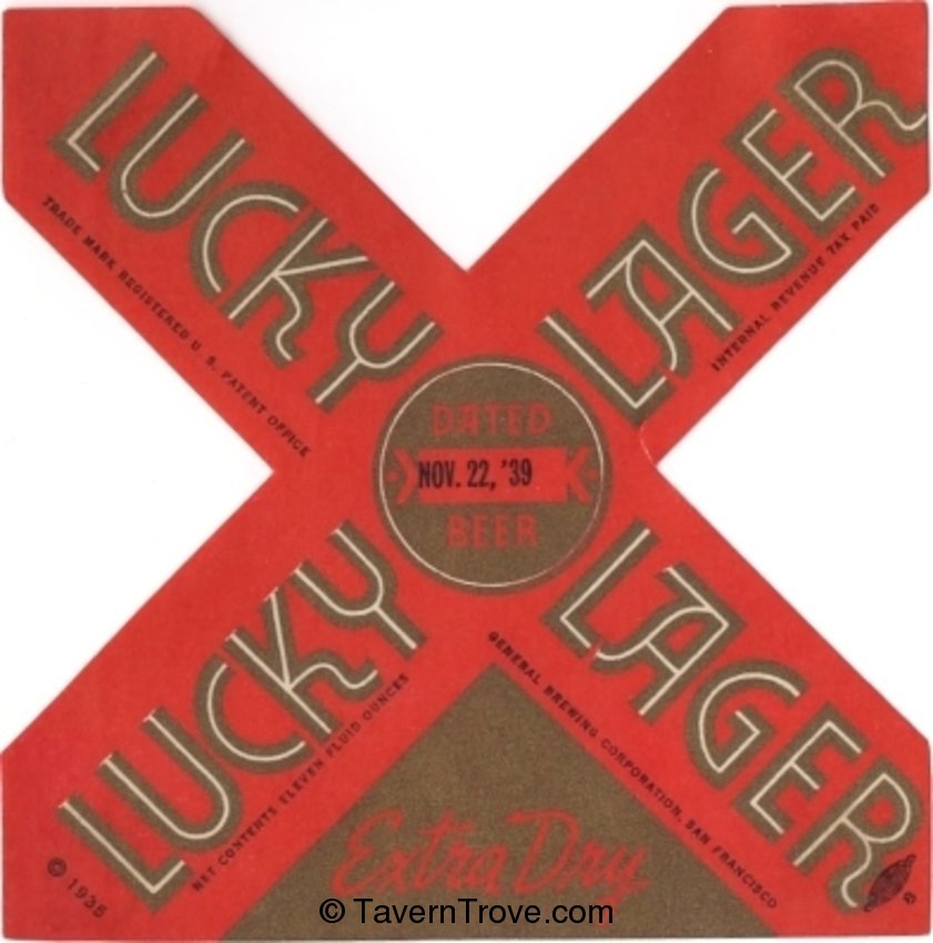 Lucky Lager Extra Dry Beer 