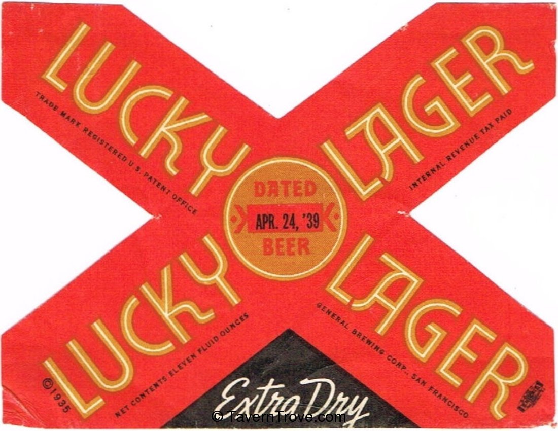 Lucky Lager Extra Dry Beer