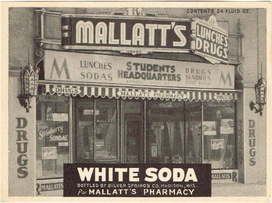 Mallatt's Pharmacy White Soda Madison Wisconsin