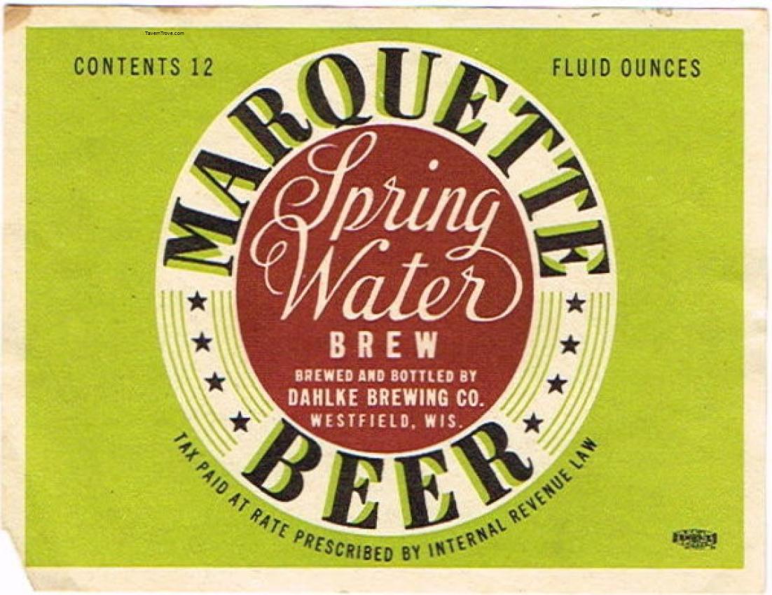 Marquette Spring Water Brew Beer