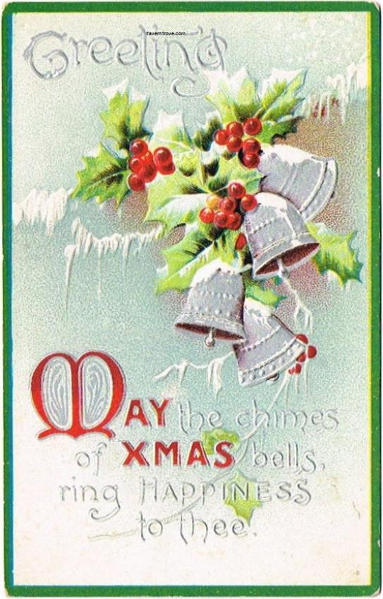 May The Chimes Of Christmas Bells Embossed