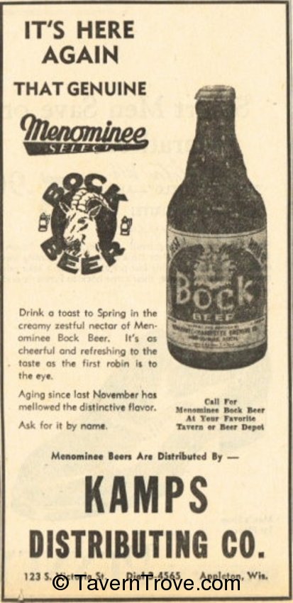 Menominee Bock Beer