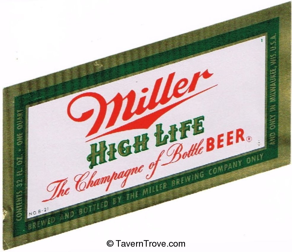 Miller High Life Beer