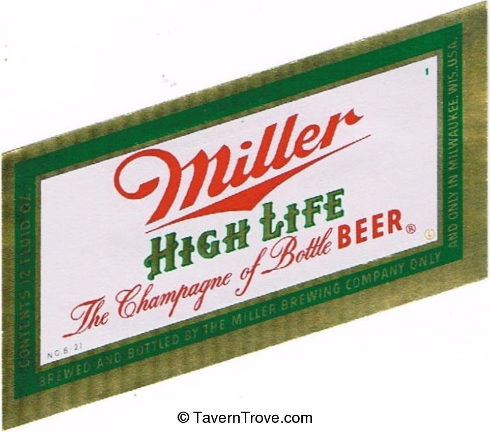 Miller High Life Beer