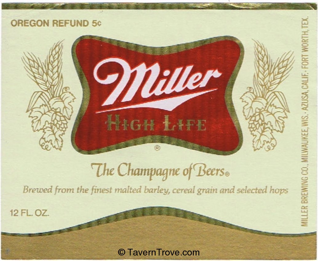 Miller High Life Beer