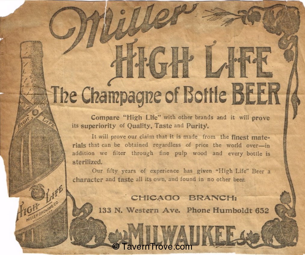 Miller High Life Beer