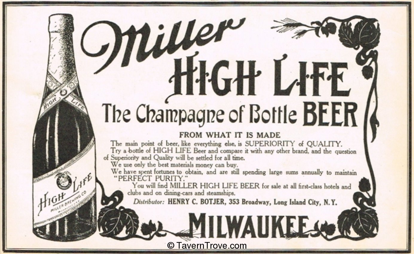 Miller High Life Beer