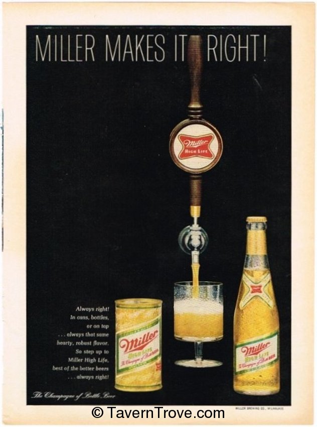 Miller High Life Beer