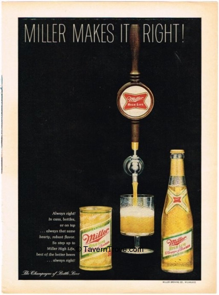 Miller High Life Beer Advertising Store Display Fishing Lure With