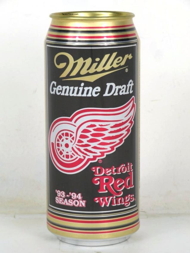 Miller Genuine Draft Beer Detroit Red Wings Hockey